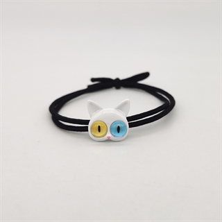 Hårelastikker kat - 2 stk. per sæt - hvid kat